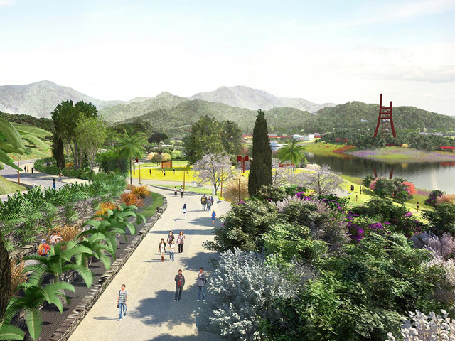 Scarlet Path Traverses China's Greenspace