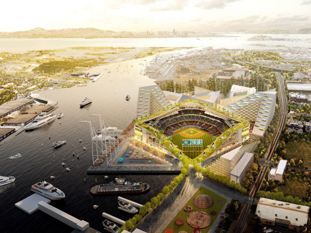 Green-Topped Stadium Accessed via Cable-Car