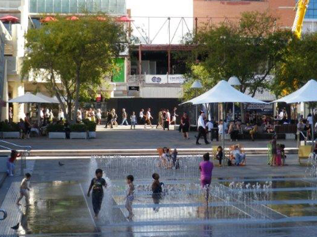 Stratacells help transplant mature trees in Forrest Place, Australia