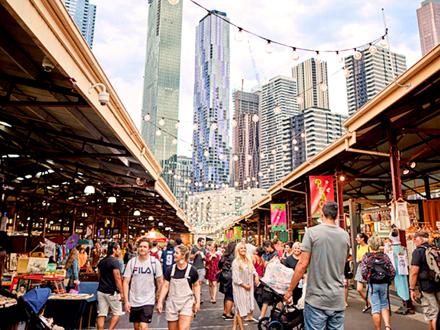 Queen Victoria Market, city, public space, people gathering