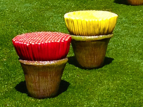 Gumnut Chair and Gum Blossom Stools