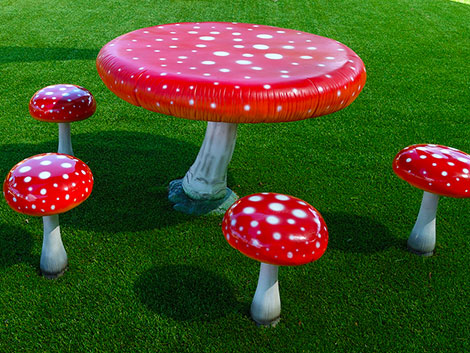 Mushroom Table and Chairs