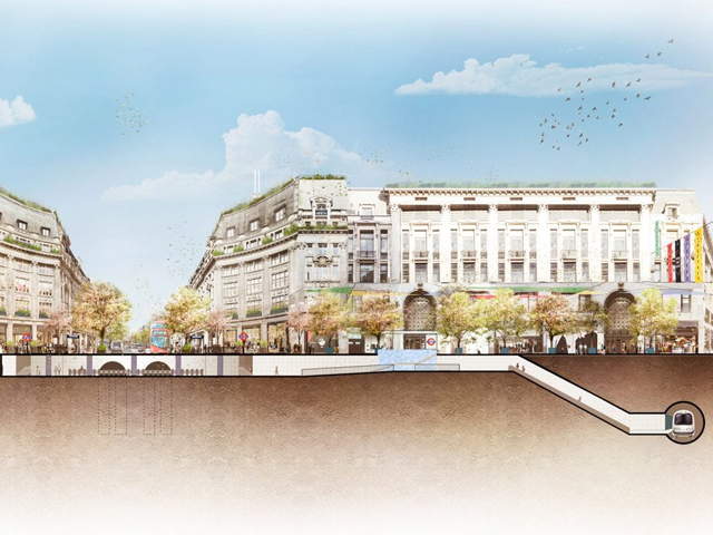 Pedestrianised Piazzas for Oxford Circus