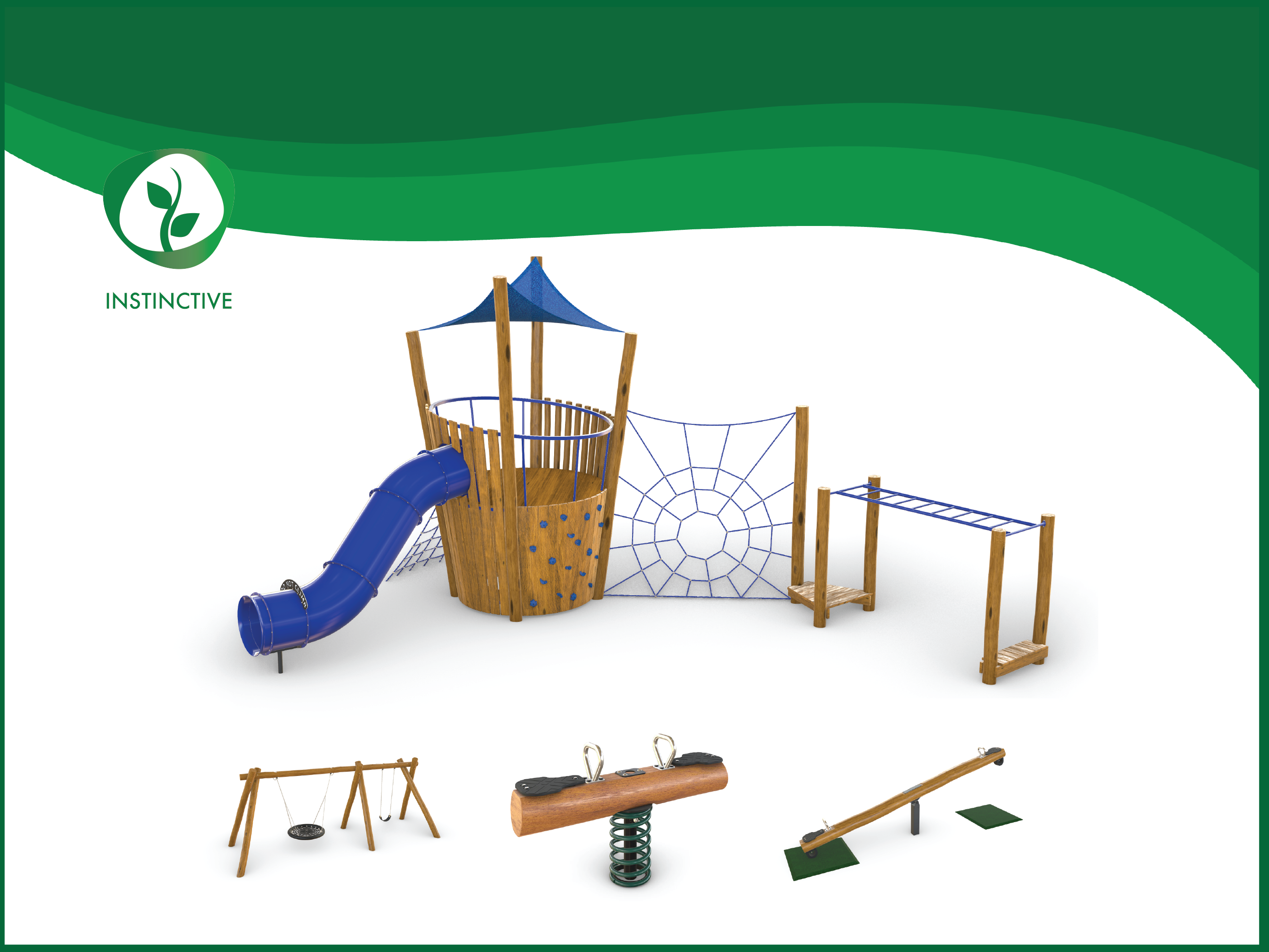 INSTINCTIVE NATURAL TIMBER PLAY EQUIPMENT