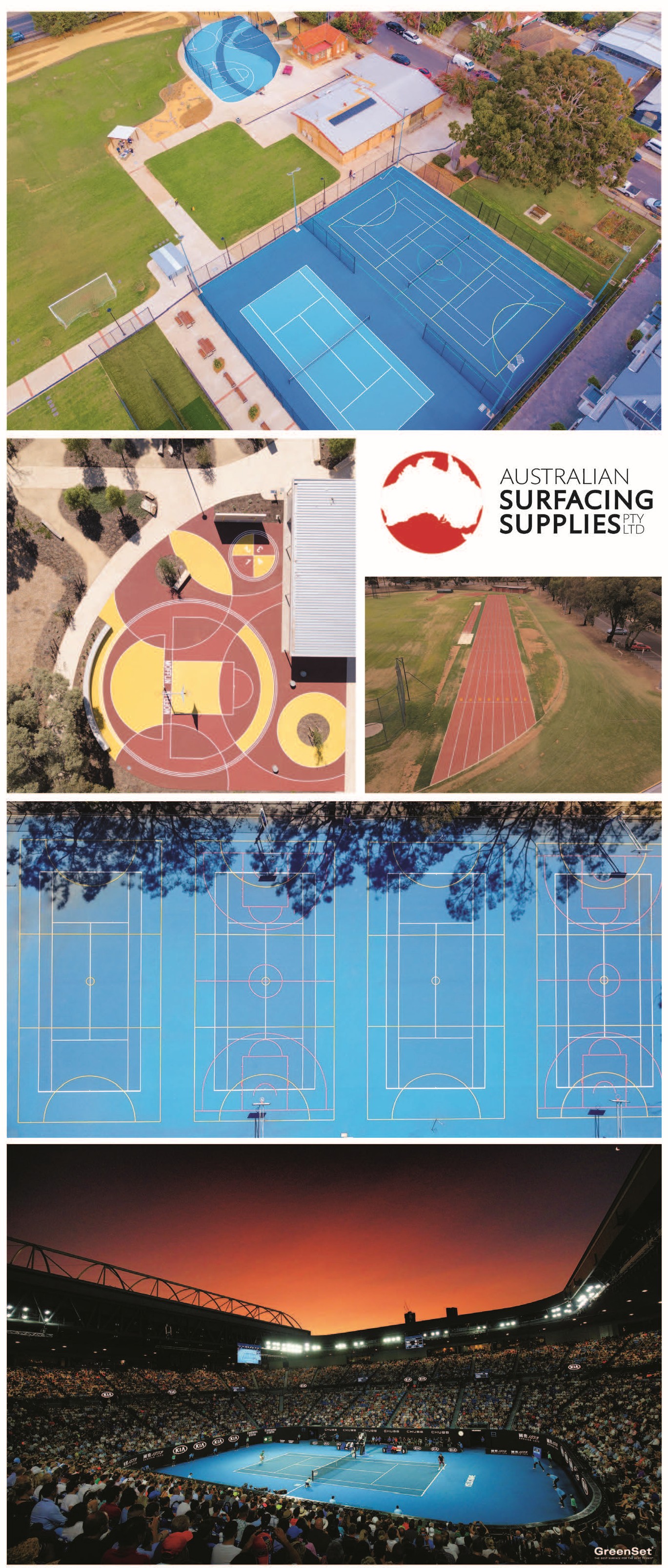 AUSTRALIA'S LEADING SUPPLIER OF SPORTS, PLAY  AND RECREATIONAL SURFACING PRODUCTS