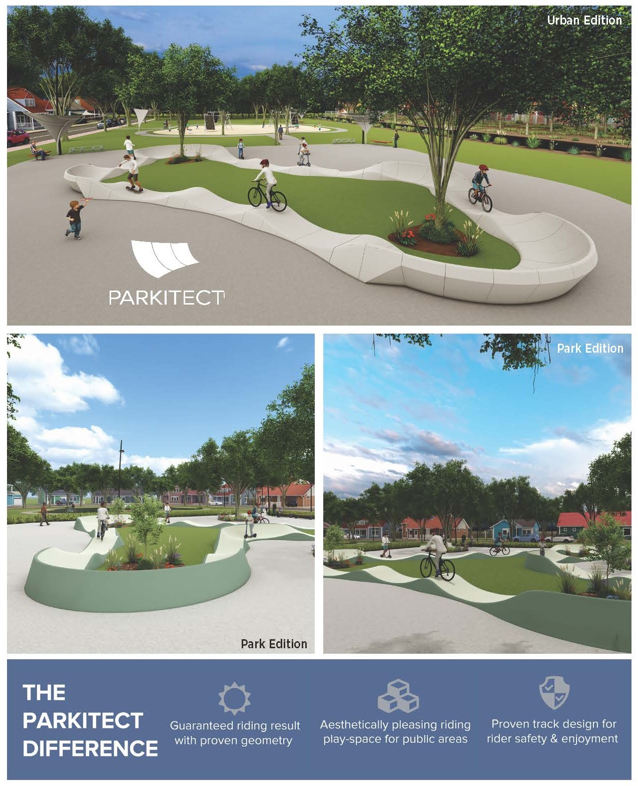 EXCLUSIVE SUPPLIER OF MODULAR PUMP TRACK PLAYSPACE SOLUTIONS. SAFE RIDING FOR ALL AGES