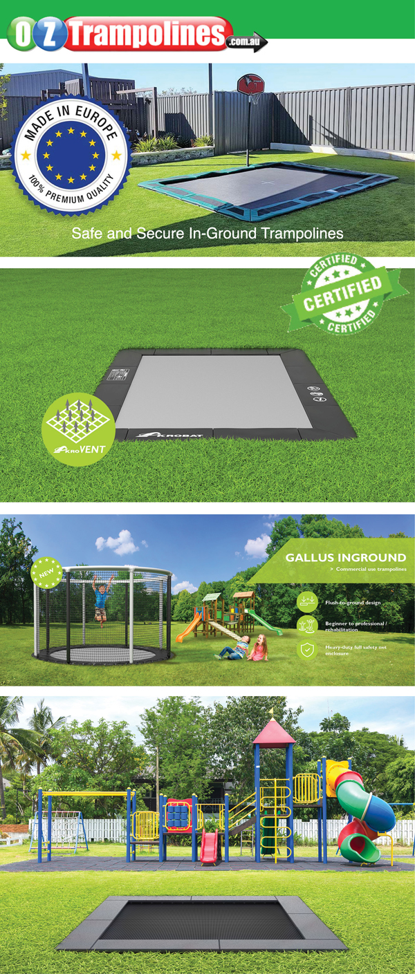 HIGH-QUALITY IN-GROUND TRAMPOLINES | DOMESTIC AND COMMERCIAL APPLICATIONS