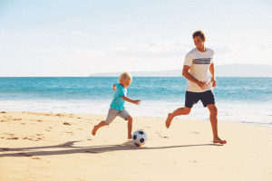 Father spending time with son