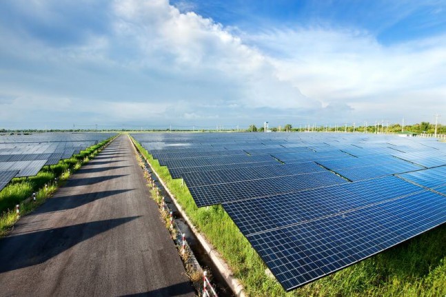 Solar power station top view