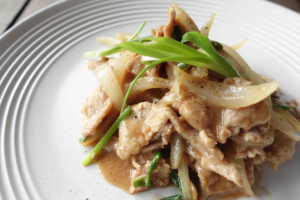 Pan-Friend Pork Slices with Onion