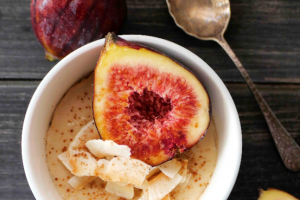 Steamed Coconut and Fig Egg Custard Recipe