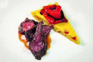 Kangaroo Fillet with Polenta & Wild Lime Chilli Ginger Sauce