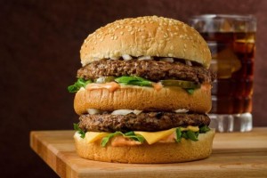 Double Cheeseburger and Soda