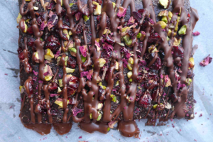 Raw Chocolate & Cranberry Fudge