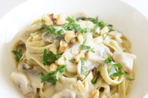 Vegan Mushroom Fettuccine
