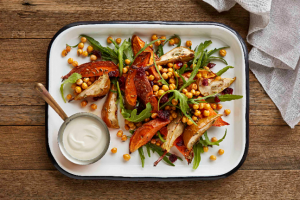 Sweet Potato & Pear Salad with Crunchy Chick Peas