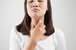 woman scratching herself