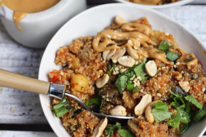 Creamy Peanut & Mediterranean Vegetable Tagine