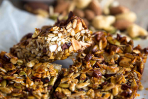 Not So Sweet Crunchy Nut Squares