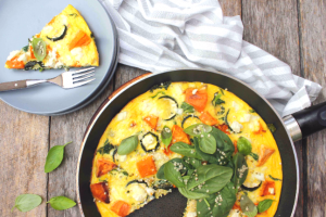 Roasted Vegie and Spinach Frittata Recipe