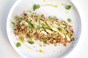 Thyme and Lemon Flathead with Toasted Buckwheat Salad Recipe