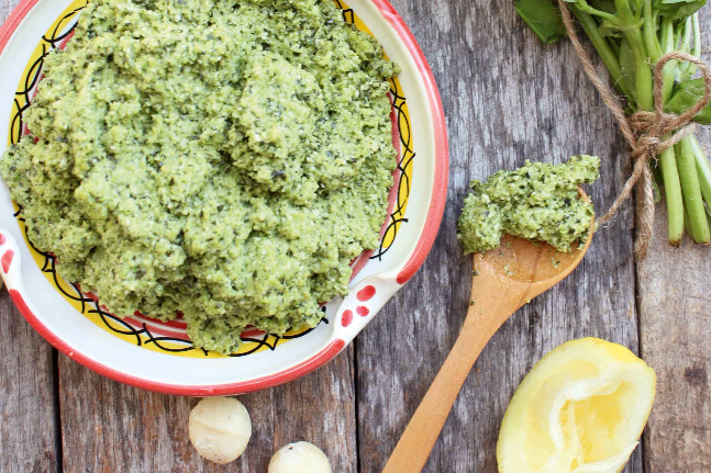 Broccoli and Macadamia Pesto