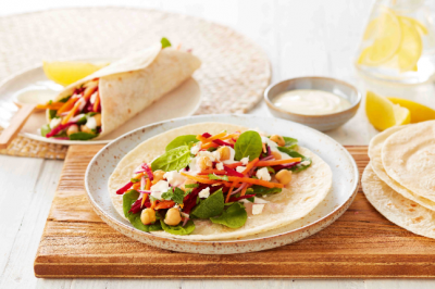 Vegetarian Chickpea & Salad Low Carb Wrap