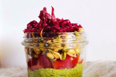 Raw Mexican with Walnut and Jalapeño Pesto, Cumin Sprouts and Salsa Recipe