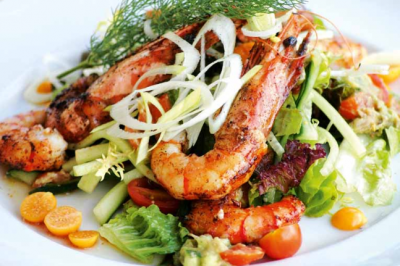 Warm Prawn Salad sponsor recipe Pearl River Bridge