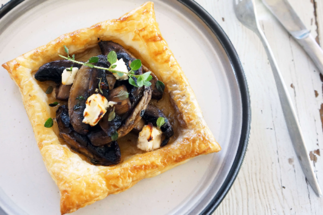 Mushroom, Thyme and Feta Tarts Recipe