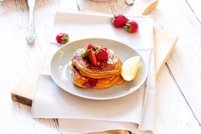 Gluten-free Healthy Lemon and Berry Pancakes Recipe