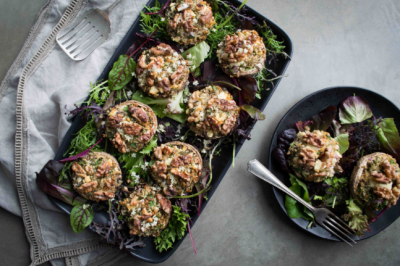 Healthy Vegetarian Quinoa-Stuffed Mushrooms Recipe