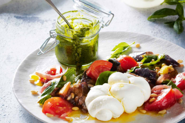 Eggplant Caponata with Treccia & Salsa Verde