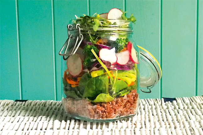 Rainbow Salad in a jar recipe