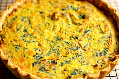 Mushroom And Spinach Vegan Quiche