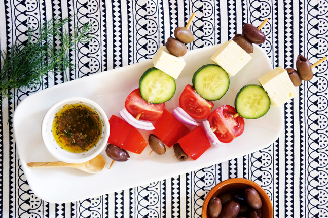 Greek Salad Skewers Recipe