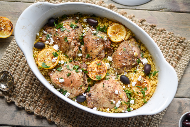 One-Pot Greek Oregano Chicken with Risoni Recipe