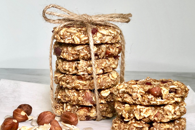 Vegan Cranberry and Oat Cookies with Shredded Coconut Recipe