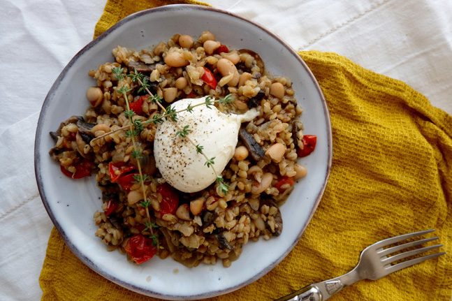 Barley, White Bean and Mushroom Risotto Recipe