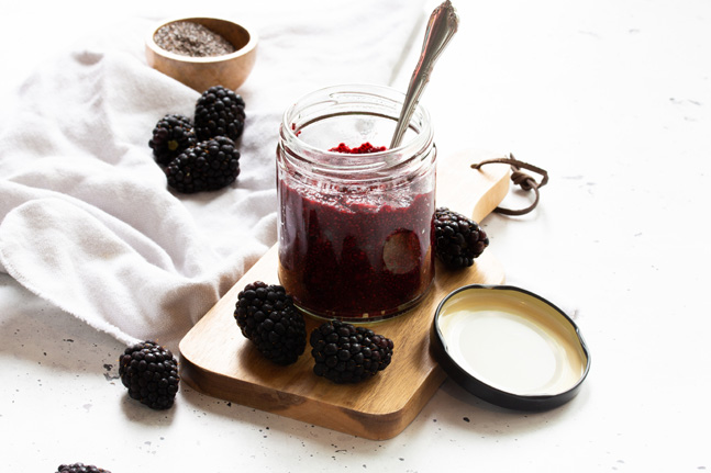 Danielle Minnebo's Elderflower and Blackberry Chia Jam