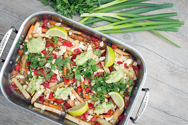 Gluten-Free Vegetarian Healthy Loaded Fries Recipe