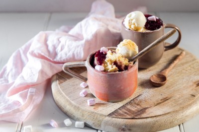 Raspberry & Coconut Mug Pudding
