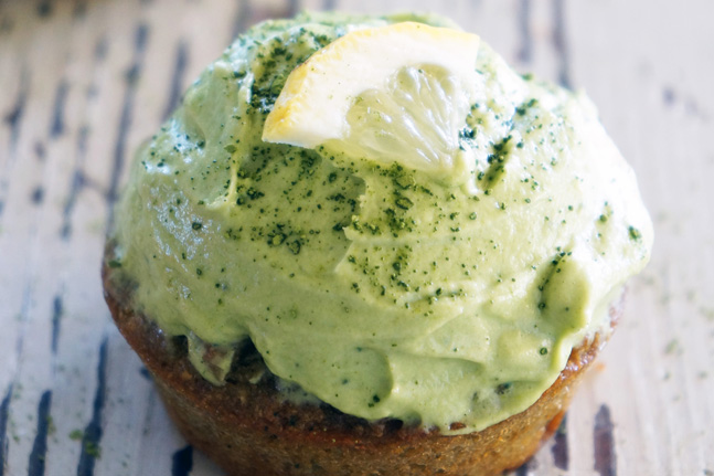 Lemon Coconut Cupcakes with Matcha and Cream Cheese Icing Recipe