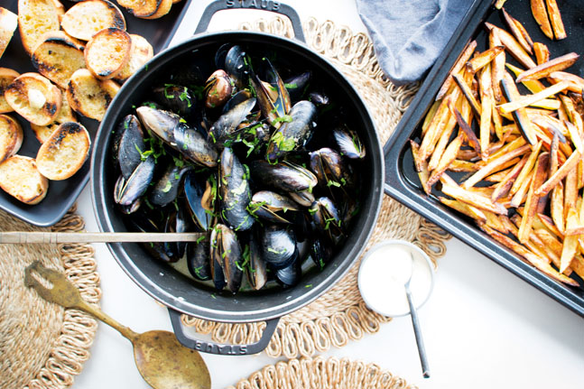 Try our Dutch Creamy Mussels with Garlic Bread Recipe