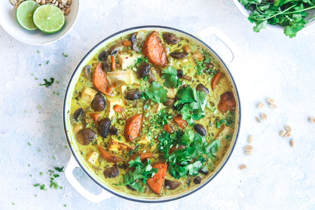 Slow Cooker Satay Tofu Sweet Potato and Vegetables Recipe