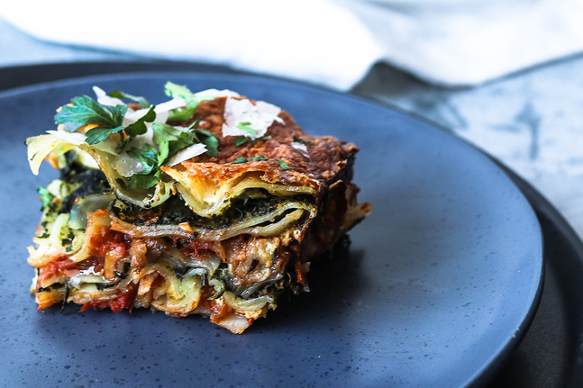 Iron-boosting Eggplant and Spinach Lasagne Recipe