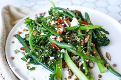 Lentils and Greens with a Lemony Vinaigrette Recipe