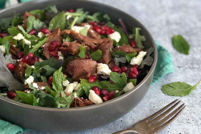 Slow-Cooked Lamb and Pomegranate Salad Recipe