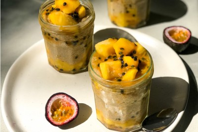 Mango Passionfruit Chia Puddings