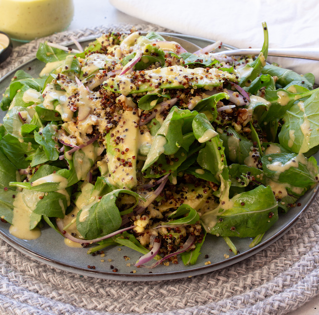 Rocket, Toasted Quinoa & Walnut Salad